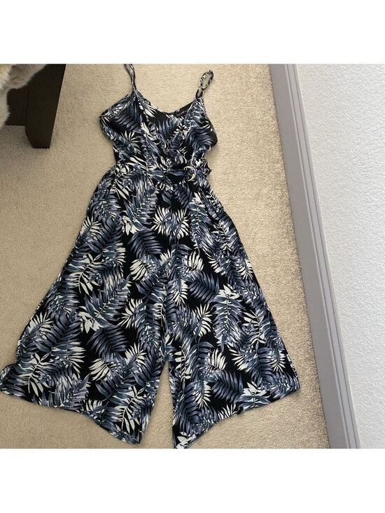 derek heart Pants - Women's derek heart Jumpsuit Size M Blue/White